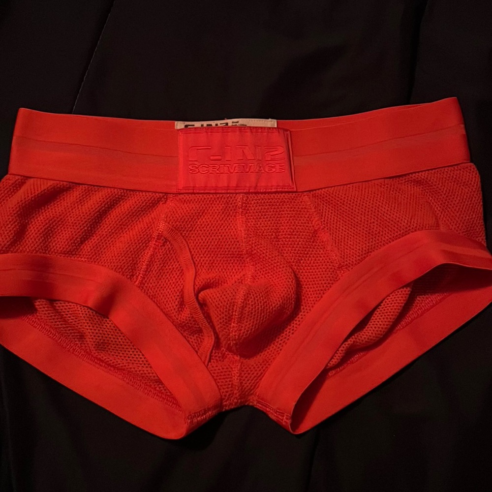 Orange Mesh Scrimmage trunks by C-in2